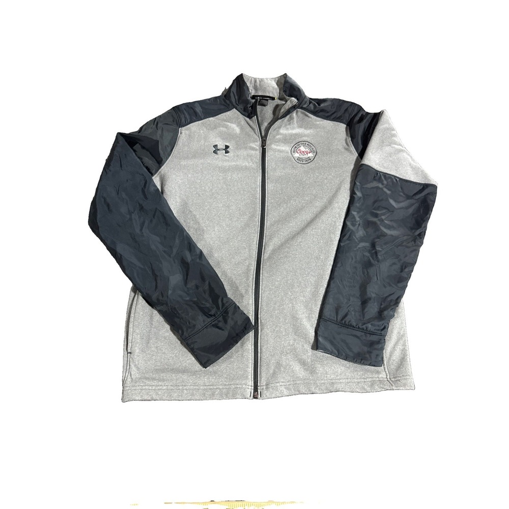 Under Armour Coors Light Full Zip Pullover Gray Mens Large Loose Fit
